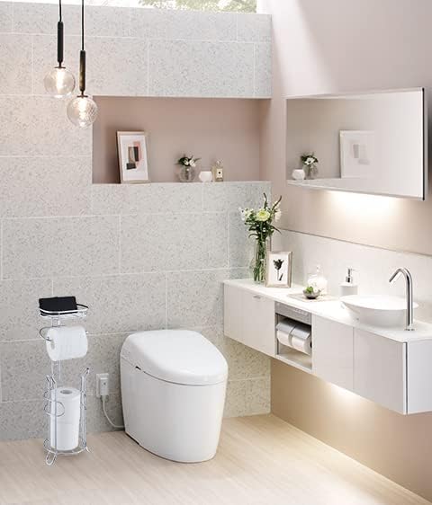 Freestanding Toilet Paper Holder Stand