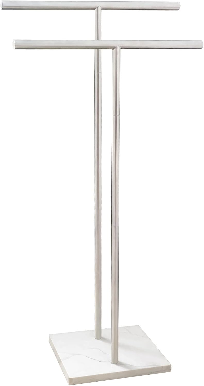 2‑Tier Stainless Steel Floor Towel Rack