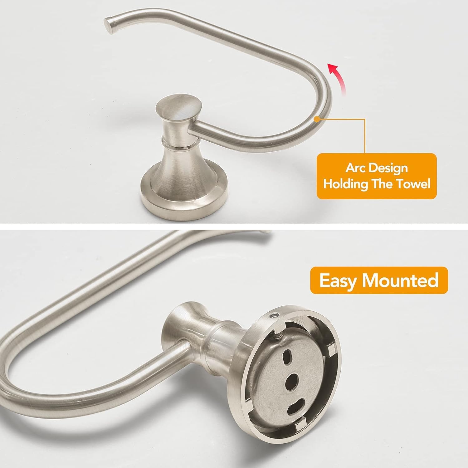 Wall‑Mounted Nickel Bathroom Tissue Holder