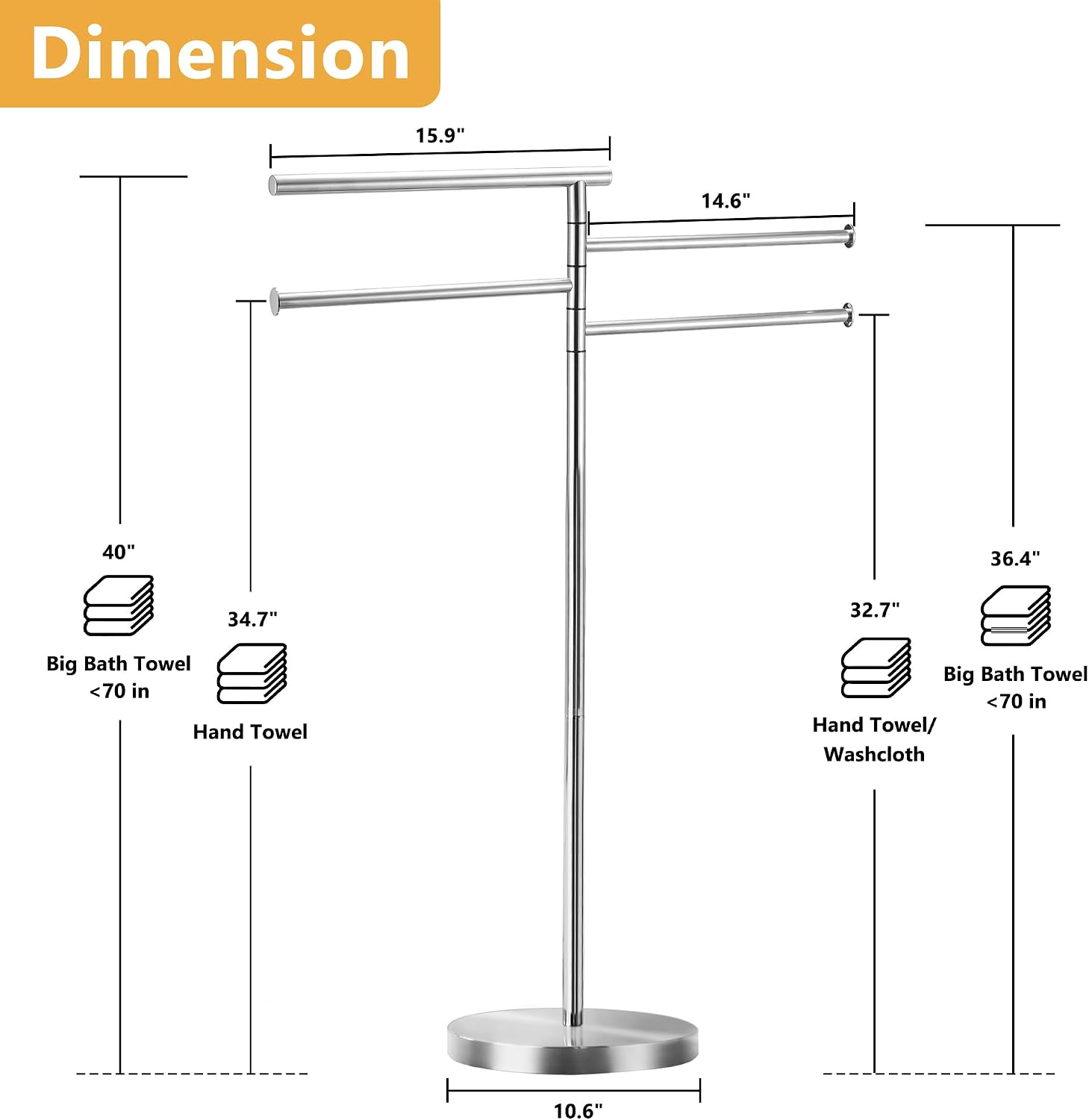 Stainless Steel Floor Towel Drying Rack