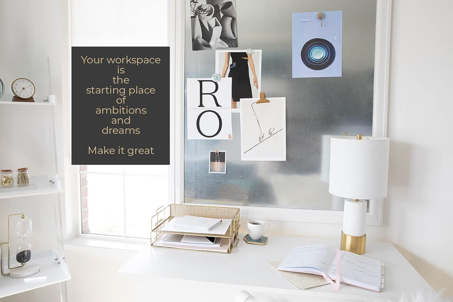 Gold Mesh Stackable Desktop Paper Trays