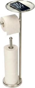 Freestanding Toilet Paper Holder With Shelf