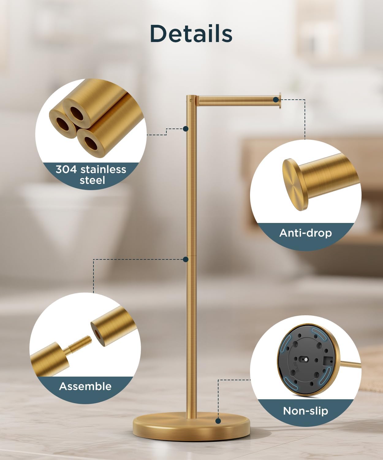 Freestanding Toilet Paper Storage Stand