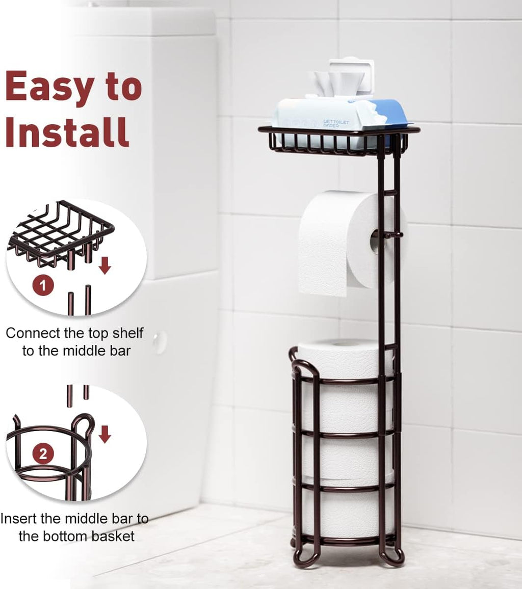 Freestanding Bathroom Toilet Paper Stand