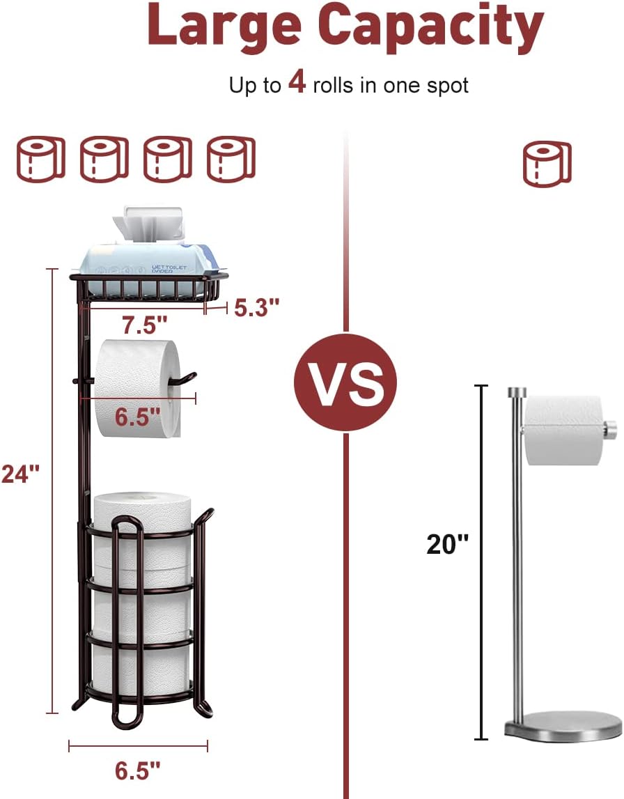 Freestanding Bathroom Toilet Paper Stand