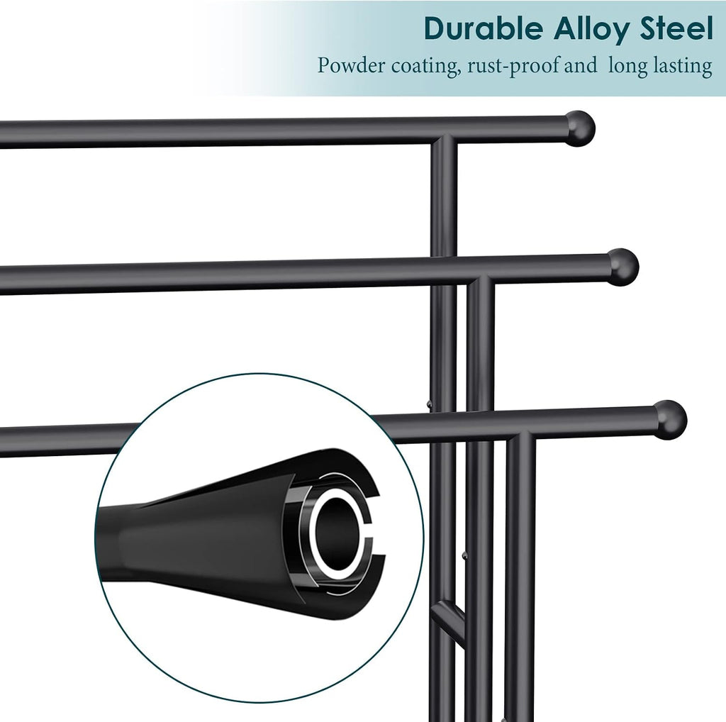 3‑Tier Freestanding Steel Towel Rack