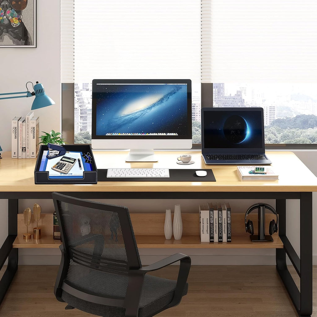 Leather Stackable Desktop Letter Organizer