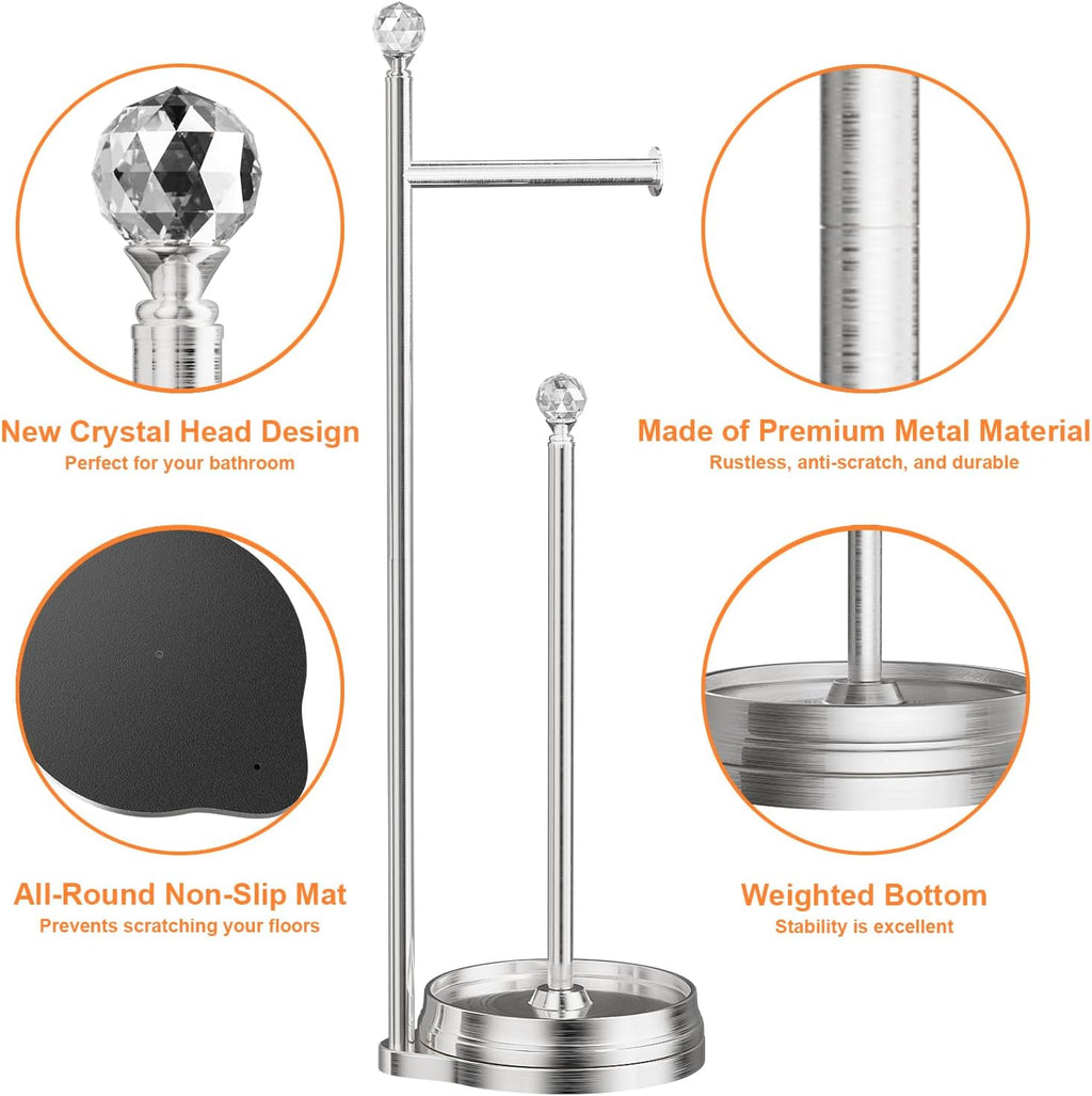 Metal Freestanding Bathroom Toilet Paper Stand