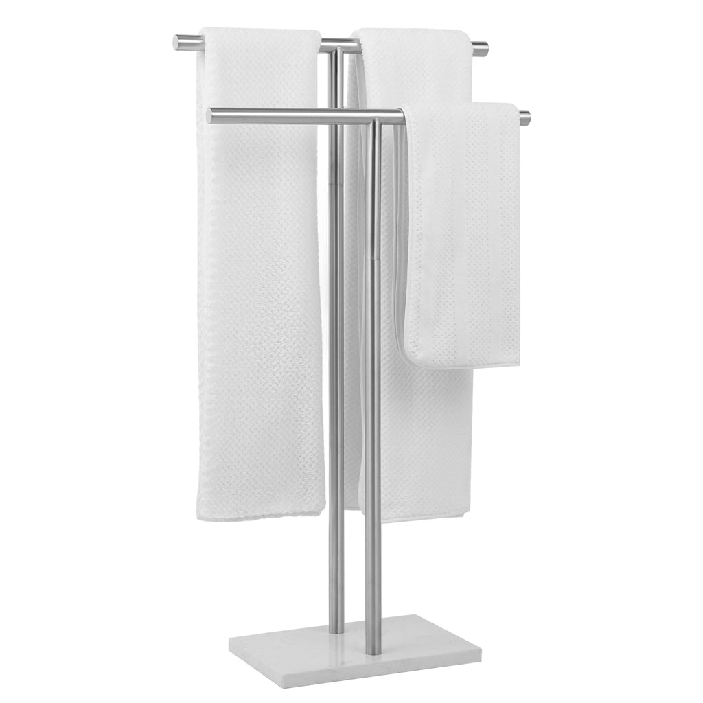 Marble‑Base Freestanding Towel Rack Stand