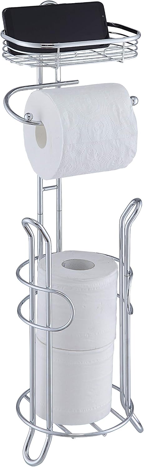 Freestanding Toilet Paper Holder Stand