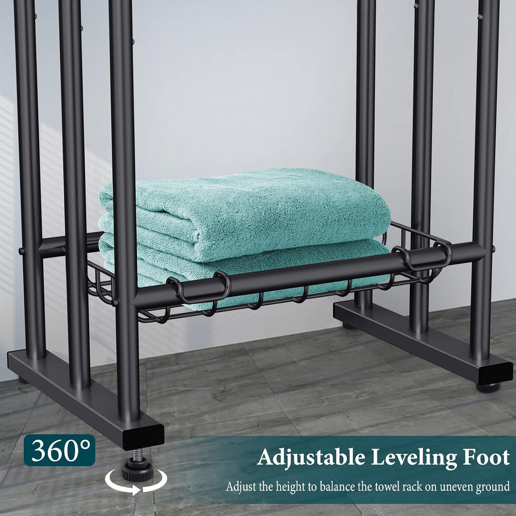 3‑Tier Freestanding Steel Towel Rack