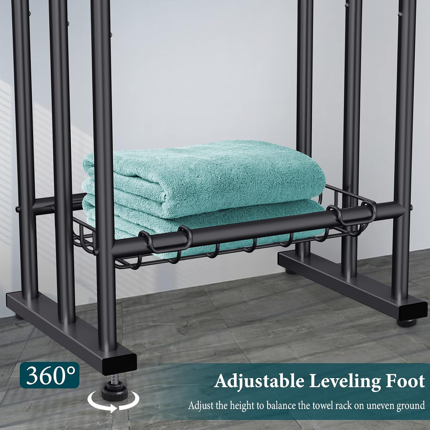 3‑Tier Freestanding Steel Towel Rack