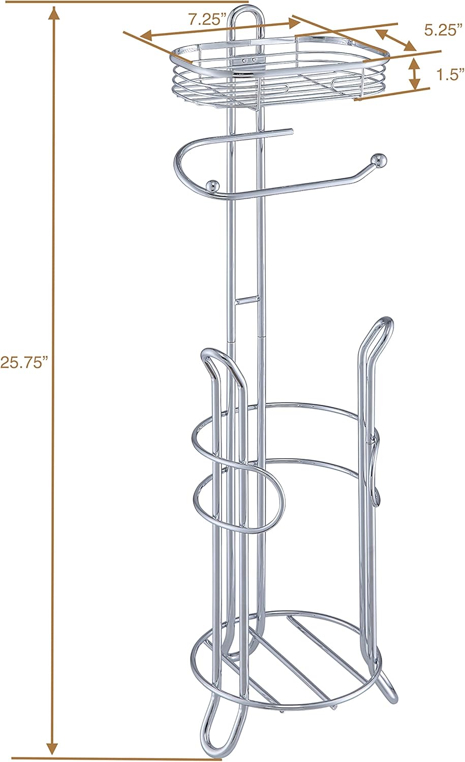 Freestanding Toilet Paper Holder Stand