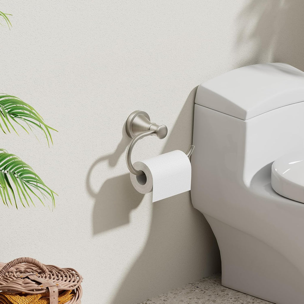 Wall‑Mounted Nickel Bathroom Tissue Holder