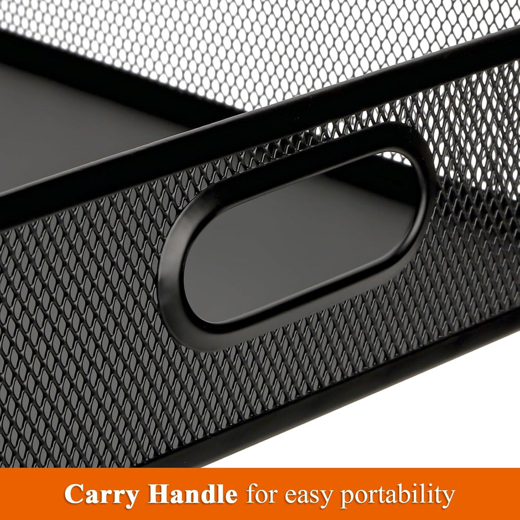 Metal Mesh Desktop Storage Tray Set