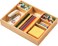 Bamboo Adjustable Drawer Organizer Tray