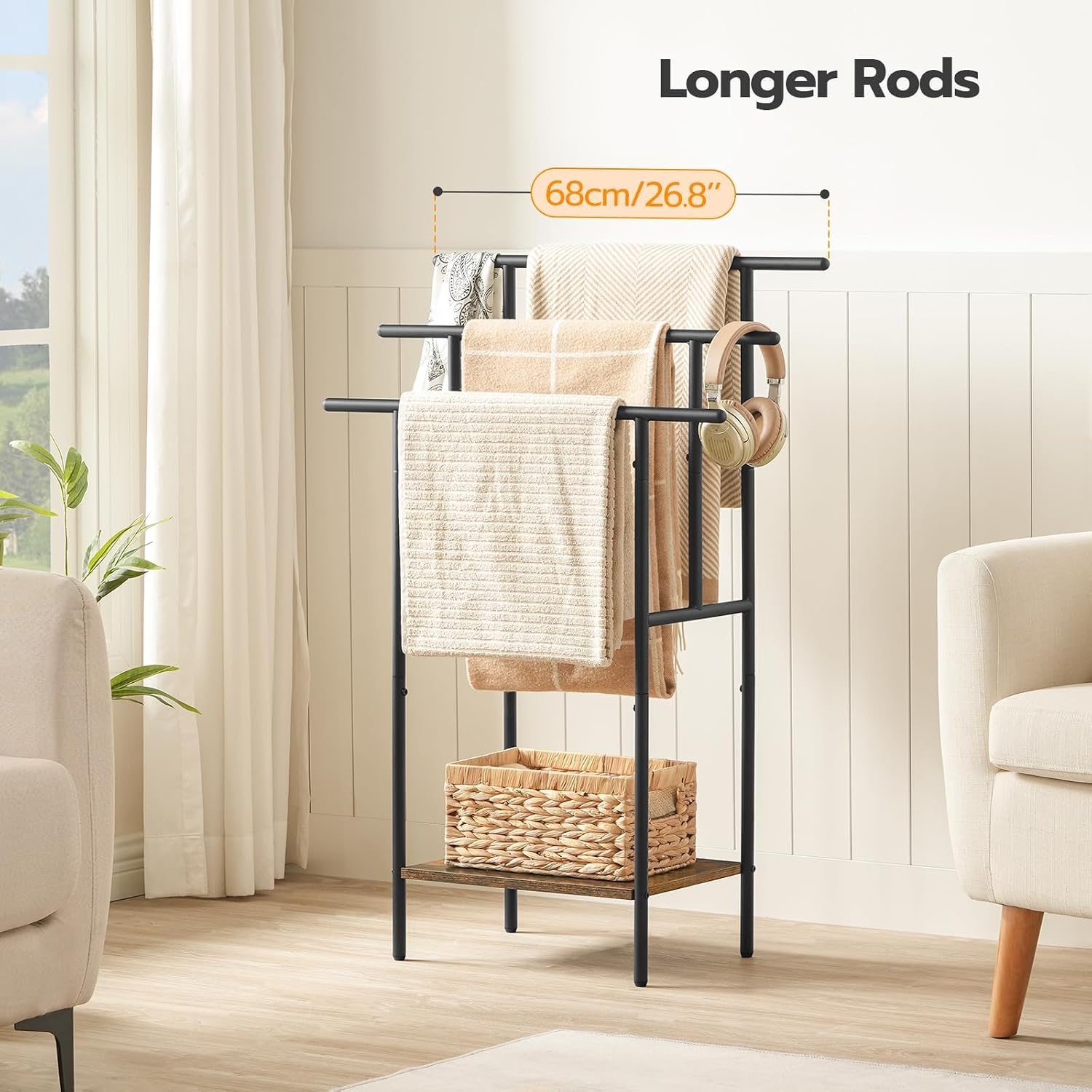3‑Tier Freestanding Bathroom Towel Rack
