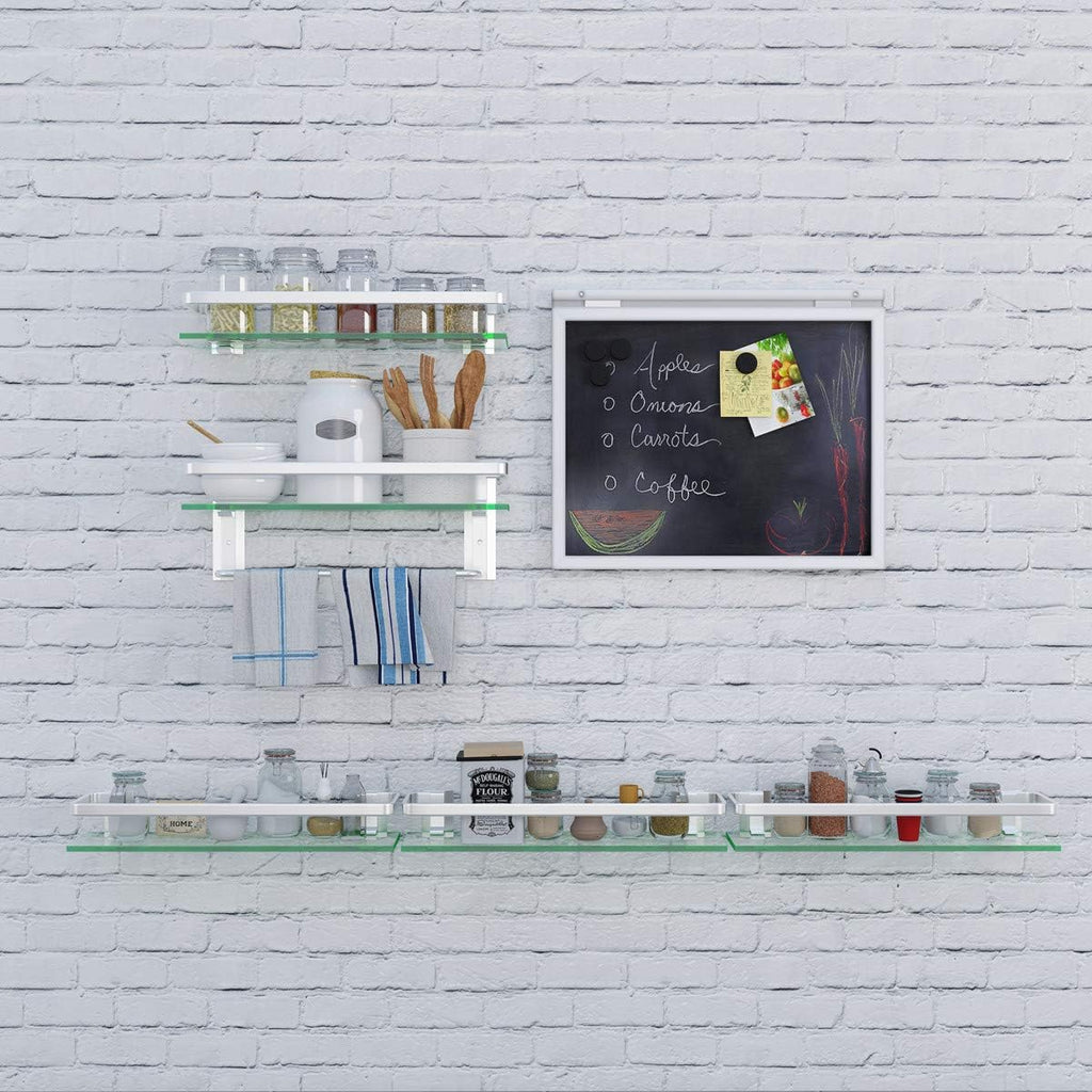 3‑Tier Wall‑Mounted Glass Bathroom Shelf