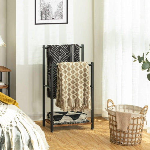 2‑Tier Freestanding Bathroom Towel Rack