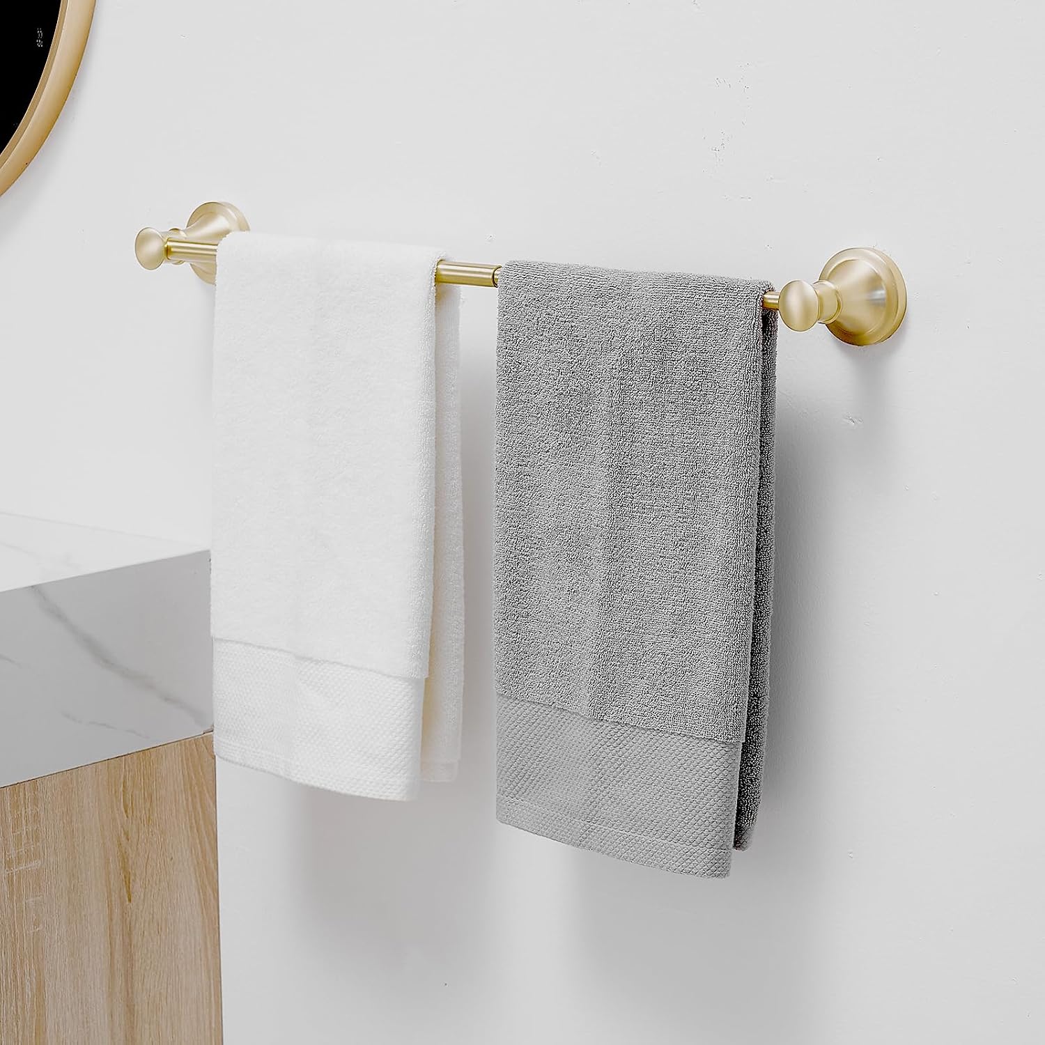 Wall‑Mounted Gold Bathroom Towel Bar