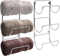 Wall‑Mounted Multi‑Hook Bathroom Towel Rack