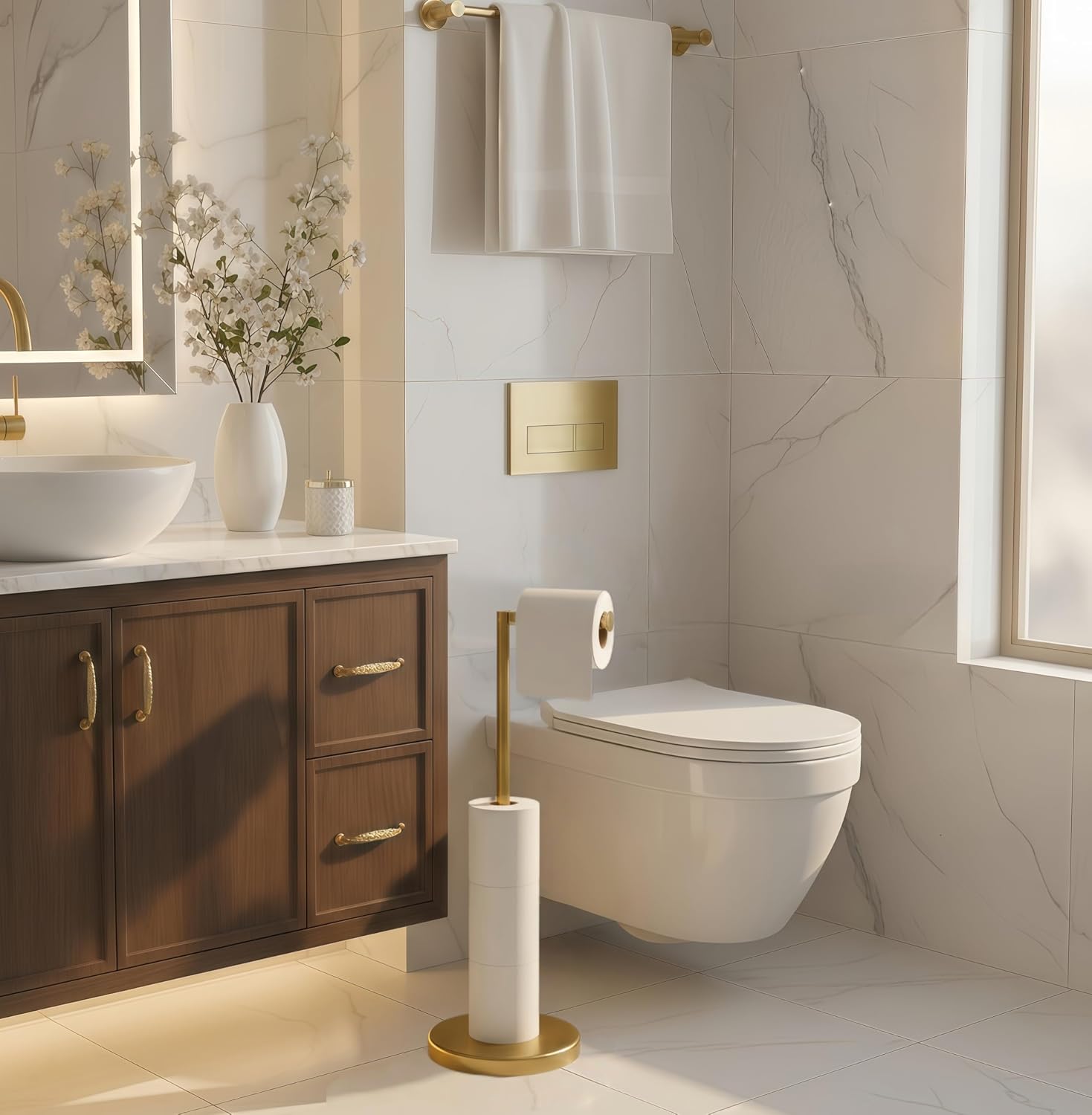 Freestanding Toilet Paper Storage Stand