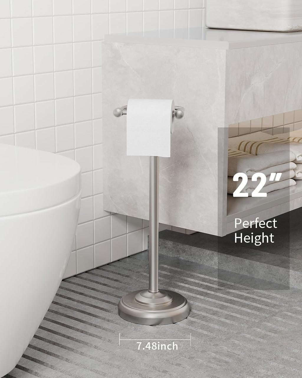 Stainless Steel Freestanding Toilet Stand