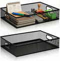 Metal Mesh Desktop Storage Tray Set